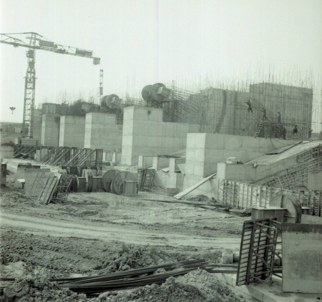 Barajul Racaciuni in constructie, 1964