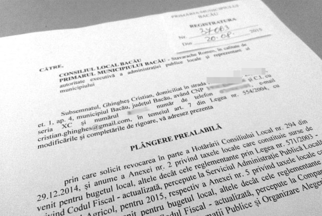 plangere prealabila poza numar inregistrare