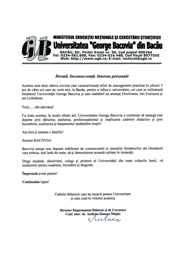 Comunicat CD UGB (19.05