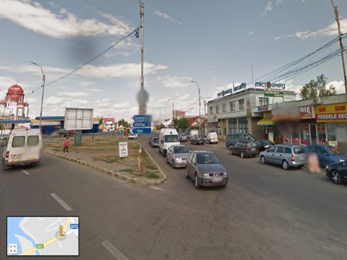 Sensul giratoriu din Serbănești pe repede înainte