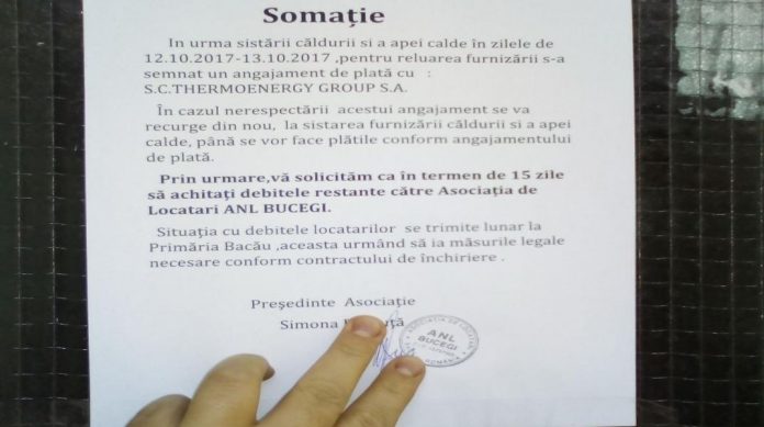 Asociațiile debitoare vor căldură fără angajament de plată