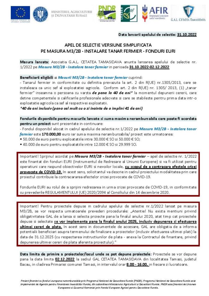 Apel de selectie NR. 1_2022 simplificat M3 2B_ Instalare tanar fermier - FONDURI EURI_Page_1