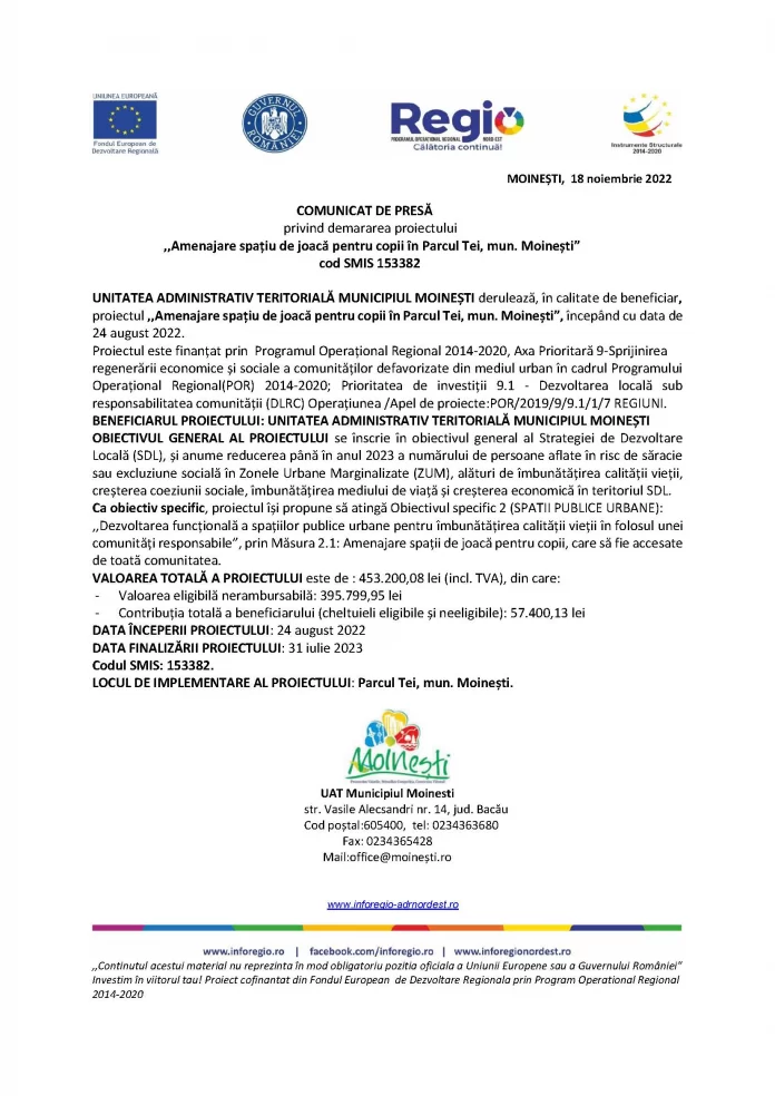 Parcul Tei 18 noiembrie