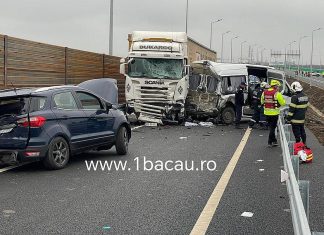 Accident rutier pe porțiunea abia inaugurată a Autostrăzii A7