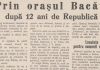 Bacăul la 12 ani de la proclamarea Republicii, reflectat în presa anului 1959