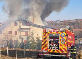 Polițist aflat în timpul liber a intervenit la un incendiu de vegetație care amenința gospodării