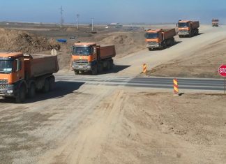 Mobilizare masivă pe șantierul autostrăzii A7 Bacău – Pașcani. Peste 600 de muncitori lucrează pe loturile 2 și 3