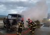 Incendiu la un autotren pe DN 85, în comuna Faraoani. Cabina vehiculului a ars în totalitate