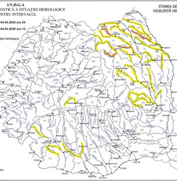 Cod portocaliu și cod galben de inundații în spațiul hidrografic Siret