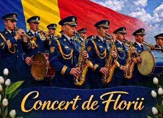 Concert de promenadă organizat de Muzica Militară a Garnizoanei Bacău, de Florii