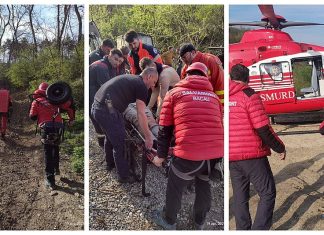 Intervenție Salvamont în zona Sărata: victimă a unui accident cu ATV, transportată cu elicopterul SMURD
