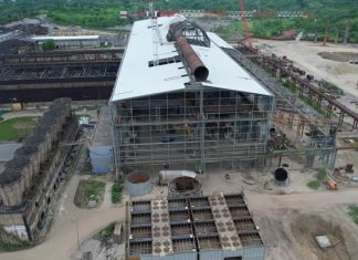 Umbrărescu a început lucrările și în zona laminoarelor istorice construite în anii ’30 la Oțelu Roșu