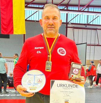 Lupte greco-romane: Băcăuanul Luca Celini, campion al Germaniei Masters!