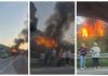 Incendiu puternic la două proprietăți din Slănic-Moldova. Aproximativ 300 de metri pătrați afectați de flăcări