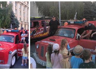 „Bucșă”, vedeta Zilei Porților Deschise la ISUJ. Micuța autospecială a cucerit copiii