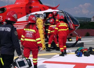 Exercițiu tactic la heliportul SJU Bacău: simulare de accident aviatic cu victime multiple