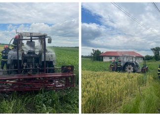 Tractor distrus în proporție de 80% într-un incendiu produs în comuna Săucești