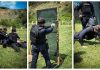 Jandarmii din cadrul Detașamentului 1 Antitero Bacău, la un exercițiu competițional de pregătire