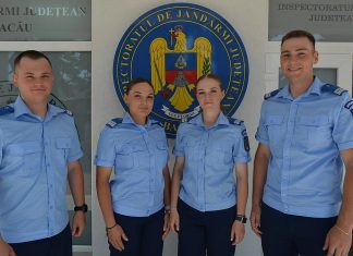 Patru tineri subofițeri s-au alăturat Inspectoratului de Jandarmi Județean Bacău