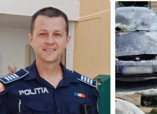 Bacău: Polițist aflat în timpul liber a intervenit pentru stingerea unui incendiu izbucnit la un autoturism