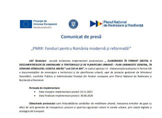 Comunicat de presă