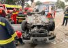 Două persoane au fost rănite într-un accident între două autoturisme, pe o stradă din Bacău