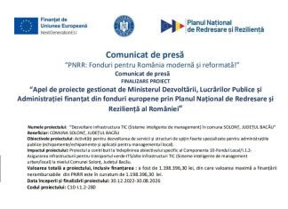 Comunicat de presă