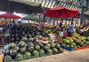 Piața Sud din Bacău: tarabele sunt pline, clienții lipsesc. Canicula și lipsa banilor au redus vânzările