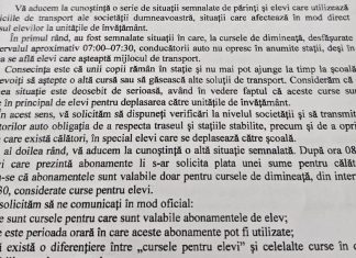 Primăria Nicolae Bălcescu cere verificarea problemelor semnalate privind transportul elevilor